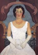Frida Kahlo Portrait of a Woman in White oil painting artist